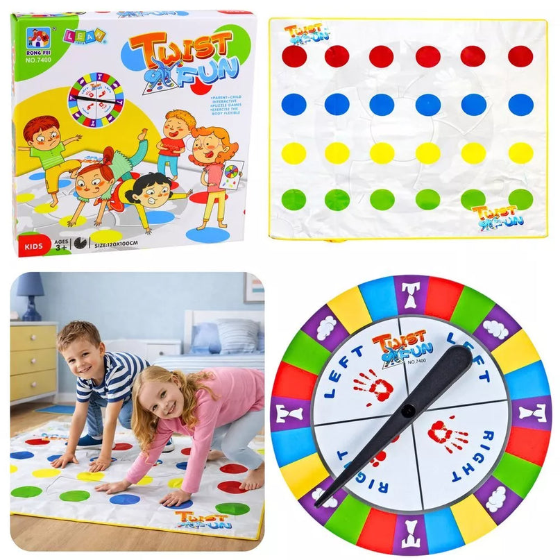 Twist Fun šeimos žaidimų kilimėlis – vikrumo ir judesio žaidimas