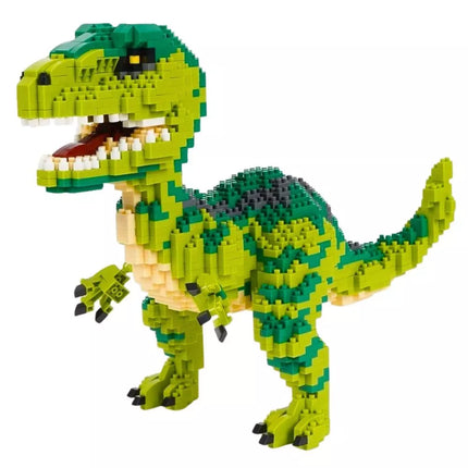 Velociraptoriaus dinozauro konstruktorius – 1457 detalių 3D modelis