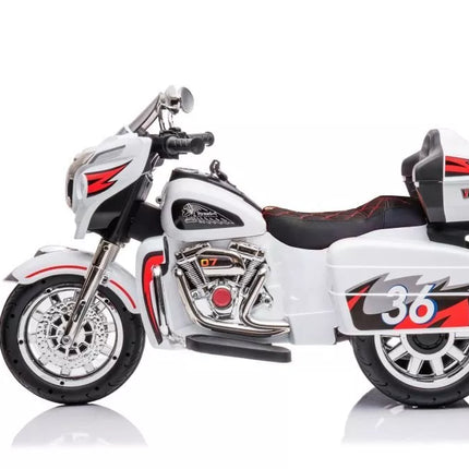 Goldwing triračio elektrinio motociklo vaikiškas modelis – baltas