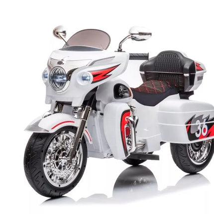 Goldwing triračio elektrinio motociklo vaikiškas modelis – baltas