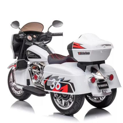 Goldwing triračio elektrinio motociklo vaikiškas modelis – baltas