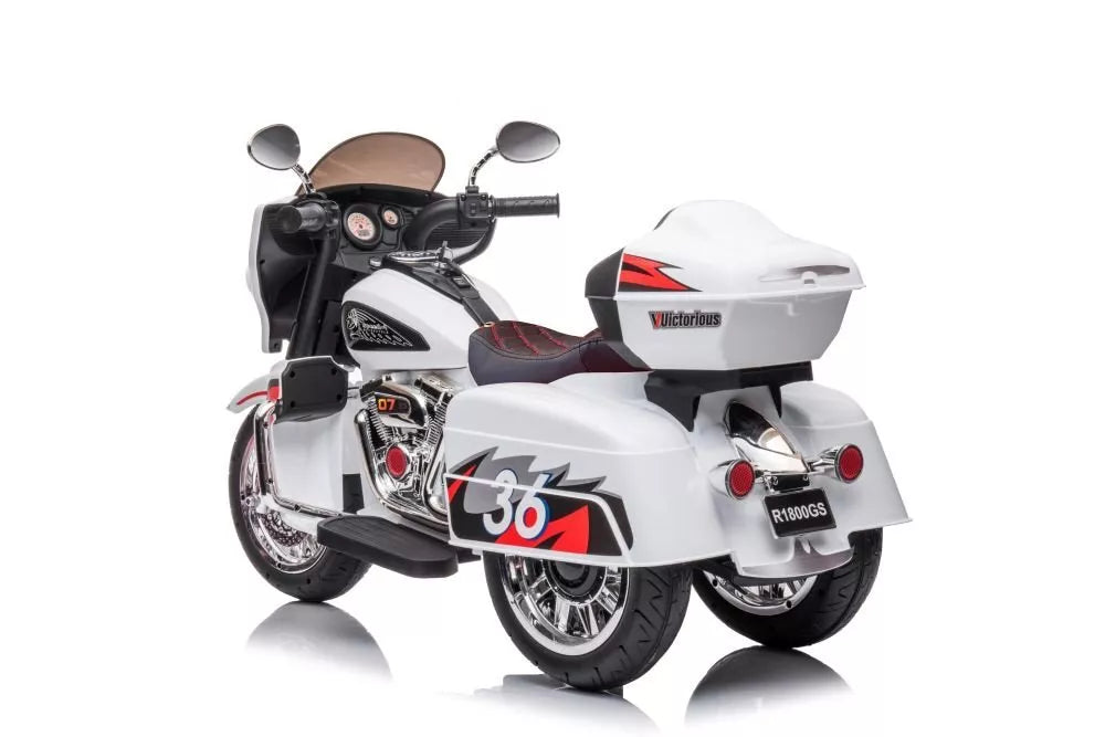 Goldwing triračio elektrinio motociklo vaikiškas modelis – baltas