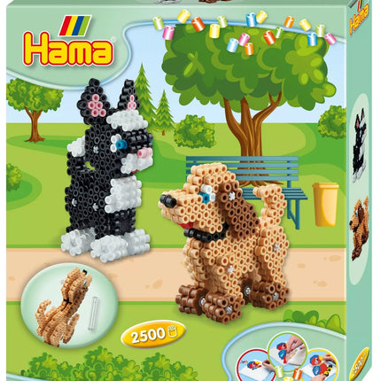 HAMA MIDI karoliukų rinkinys „Katinas ir šuo 3D“