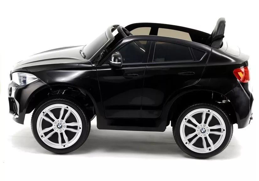 BMW X6 – elektrinis vaikiškas automobilis, juoda spalva