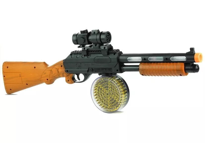 Žaislinis automatas AK 868‑1 – su šviesomis, garsais ir taikikliu, 60 cm