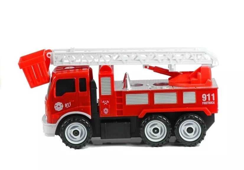 Išardomas gaisrinės automobilis Little Mechanic – su varžtais, veržlėmis ir įrankiais