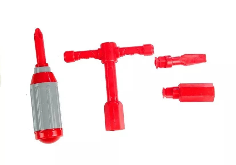 Išardomas gaisrinės automobilis Little Mechanic – su varžtais, veržlėmis ir įrankiais