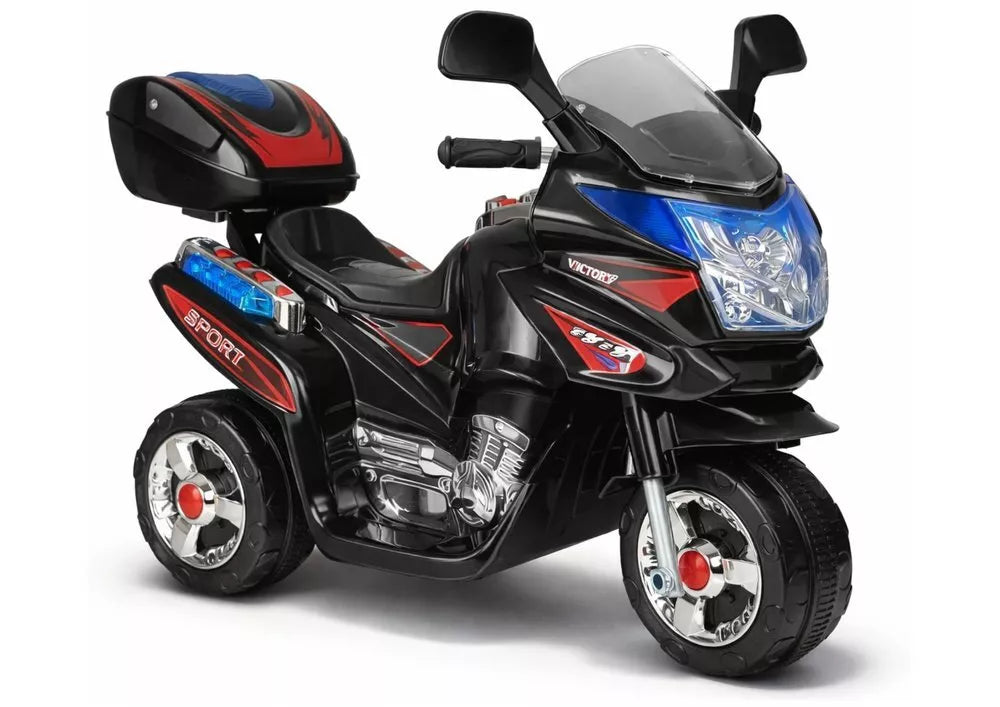 Juodas vaikiškas elektrinis motociklas HC8051