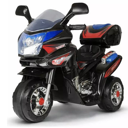 Juodas vaikiškas elektrinis motociklas HC8051