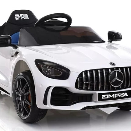 Elektrinis vaikiškas automobilis Mercedes GTR – baltas