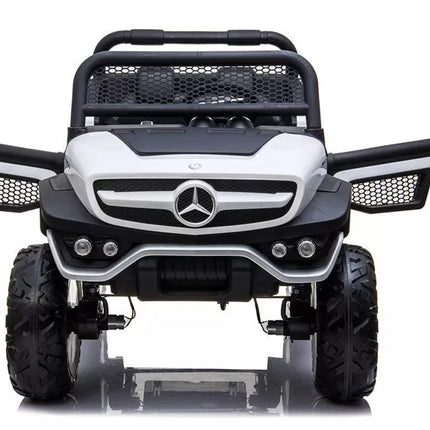 Akumuliatorinis automobilis vaikams Mercedes Unimog 4×4 – baltas