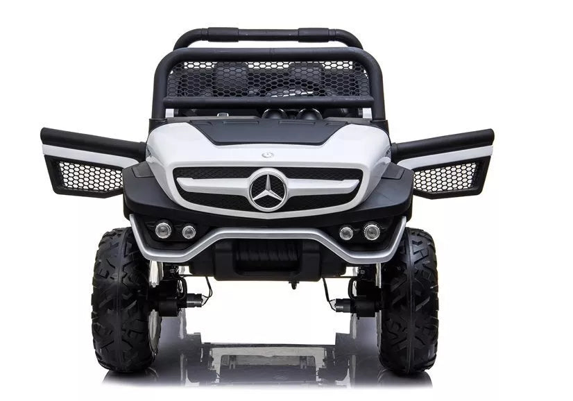 Akumuliatorinis automobilis vaikams Mercedes Unimog 4×4 – baltas