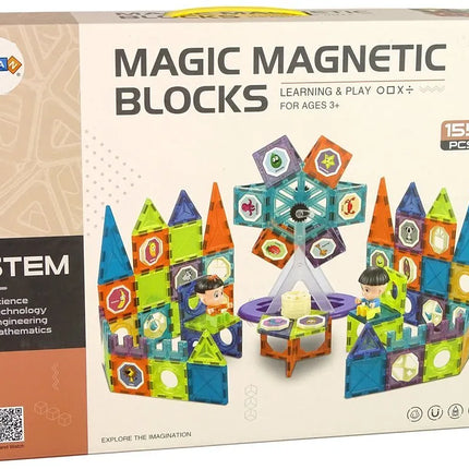 3D magnetinės kaladėlės – 155 detalės