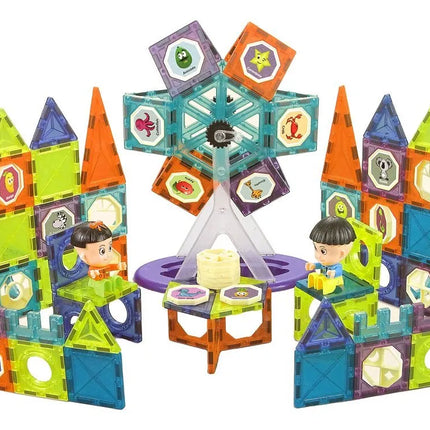 3D magnetinės kaladėlės – 155 detalės