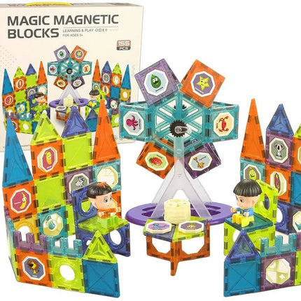 3D magnetinės kaladėlės – 155 detalės
