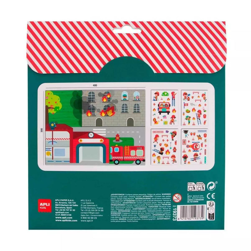 Lipdukų žaidimas su plakatu – Gaisrinė