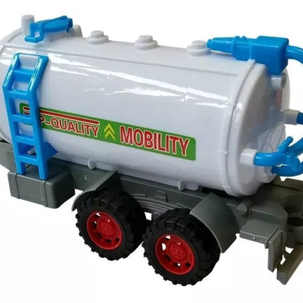 Ūkininko transporto rinkinys – traktorius su 3 priekabomis