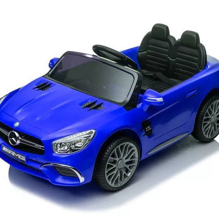 Elektrinis vaikiškas automobilis Mercedes SL65 S (mėlynas, lakuotas, su LCD ekranu)