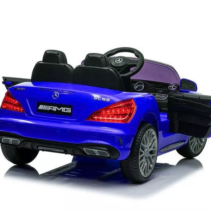 Elektrinis vaikiškas automobilis Mercedes SL65 S (mėlynas, lakuotas, su LCD ekranu)