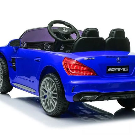 Elektrinis vaikiškas automobilis Mercedes SL65 S (mėlynas, lakuotas, su LCD ekranu)