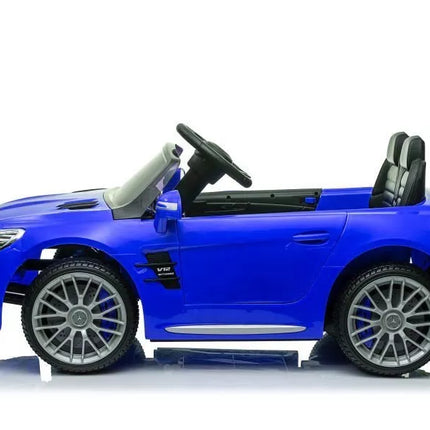 Elektrinis vaikiškas automobilis Mercedes SL65 S (mėlynas, lakuotas, su LCD ekranu)