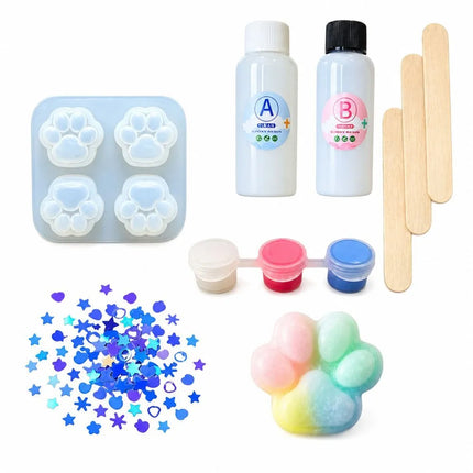 44 dalių kačiuko letenėlės DIY squishy rinkinys