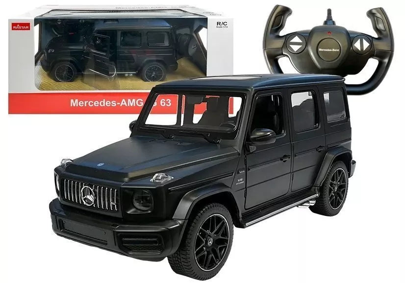 Mercedes G63 RASTAR 1:14 – juodas nuotolinio valdymo bekelės automobilis (2.4G)