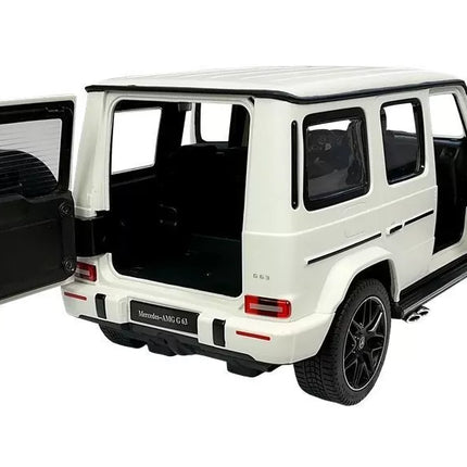 Mercedes G63 RASTAR 1:14 – baltas nuotolinio valdymo bekelės automobilis (2.4G)