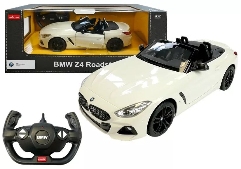 Automobilis R/C BMW Z4 Roadster Rastar 1:14 Baltas