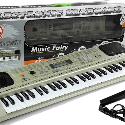MQ807 muzikinis pianinas su mikrofonu