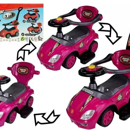 Paspiriamoji Mašinėlė Mega Car 3in1 – Rožinė
