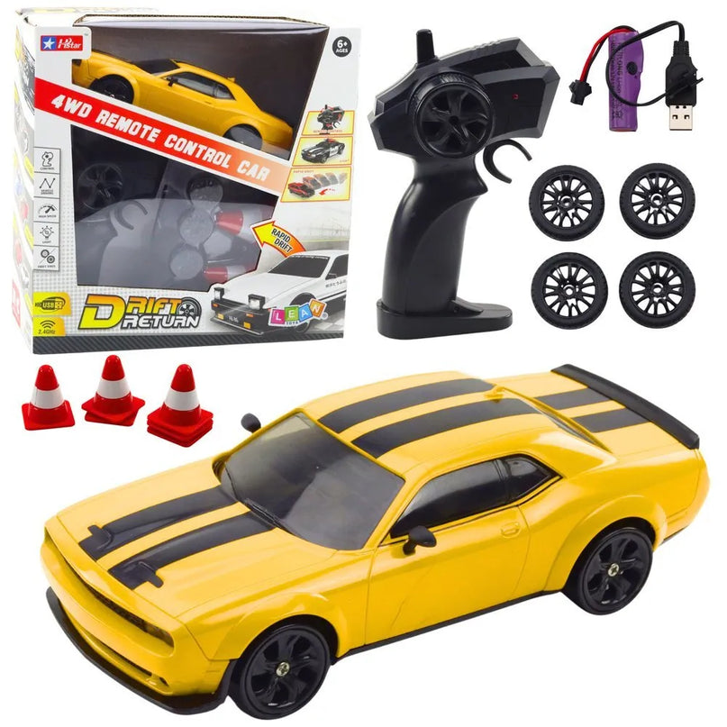 4WD geltonas drift automobilis RC