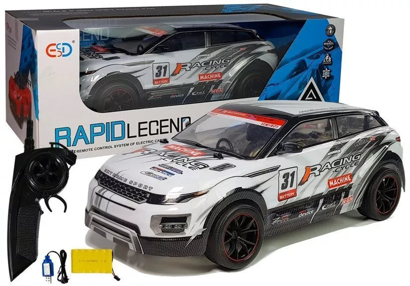 Nuotoliniu būdu valdomas ralio automobilis 1:10 baltas R/C