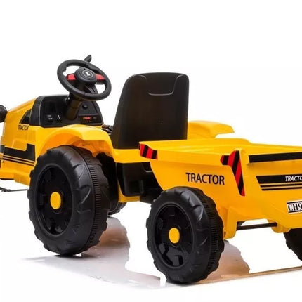 Elektrinis važiuojamasis traktorius CH9959 geltonas
