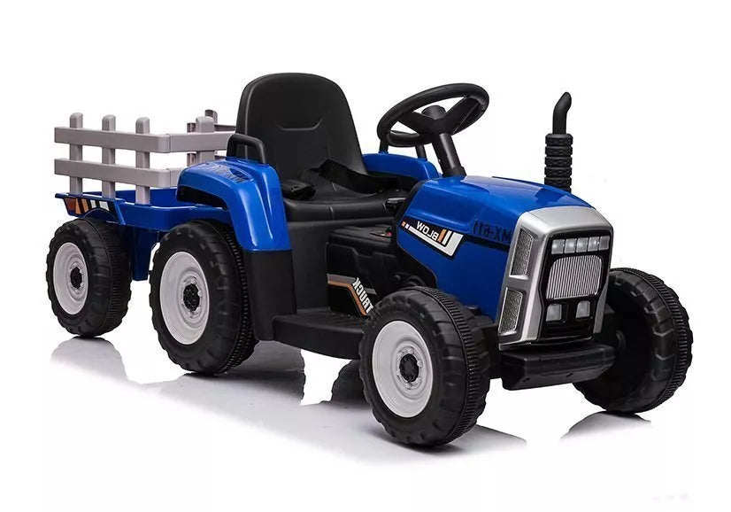 XMX611 elektrinis važiuojamasis traktorius, mėlynas