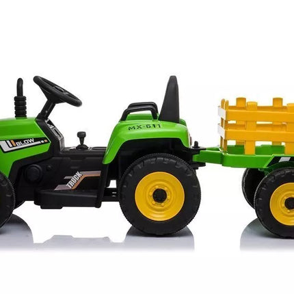 XMX611 elektrinis važiuojamasis traktorius, žalias