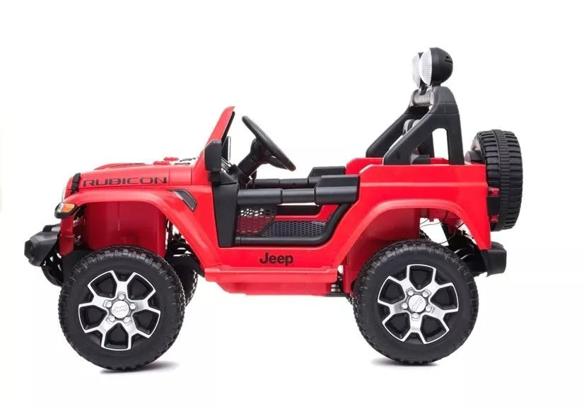 Elektrinis automobilis vaikams Jeep Wrangler Rubicon (raudonas)