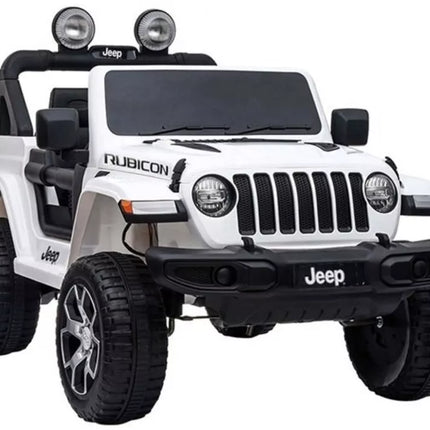Elektrinis automobilis vaikams Jeep Wrangler Rubicon (baltas)