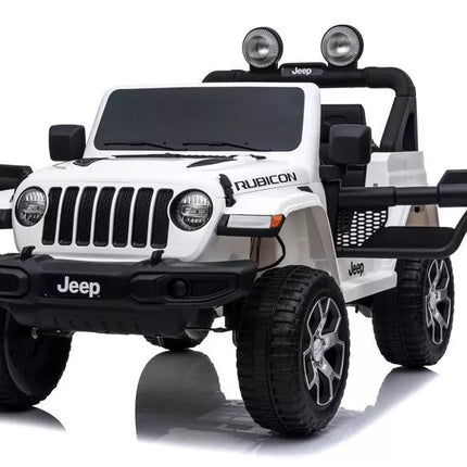 Elektrinis automobilis vaikams Jeep Wrangler Rubicon (baltas)
