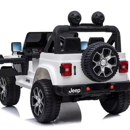 Elektrinis automobilis vaikams Jeep Wrangler Rubicon (baltas)