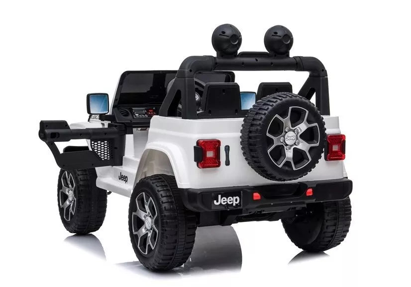 Elektrinis automobilis vaikams Jeep Wrangler Rubicon (baltas)