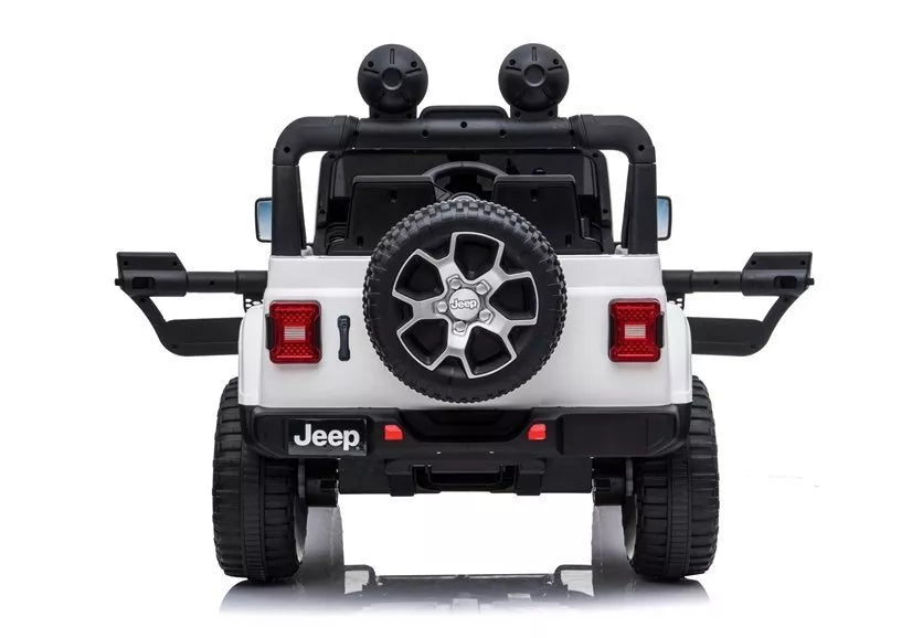 Elektrinis automobilis vaikams Jeep Wrangler Rubicon (baltas)