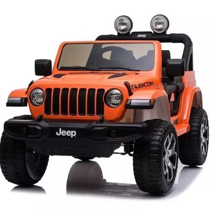 Elektrinis automobilis vaikams Jeep Wrangler Rubicon (oranžinis)