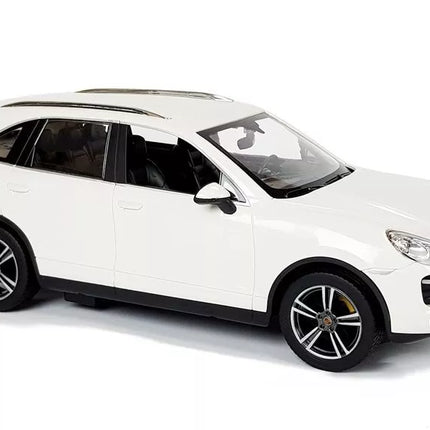 Porsche Cayenne RASTAR 1:14 – baltas nuotolinio valdymo automobilis (2.4G)