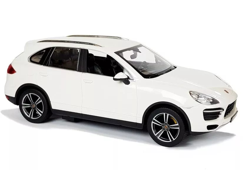 Porsche Cayenne RASTAR 1:14 – baltas nuotolinio valdymo automobilis (2.4G)