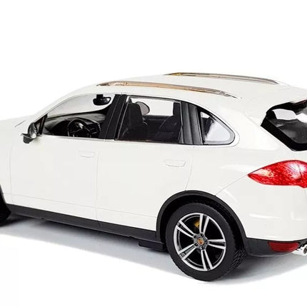 Porsche Cayenne RASTAR 1:14 – baltas nuotolinio valdymo automobilis (2.4G)