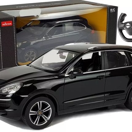 Porsche Cayenne Turbo RASTAR 1:14 – juodas nuotolinio valdymo automobilis (2.4G)