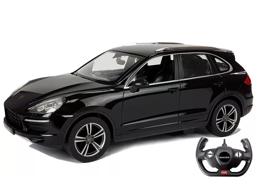 Porsche Cayenne Turbo RASTAR 1:14 – juodas nuotolinio valdymo automobilis (2.4G)