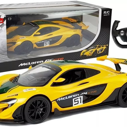 McLaren P1 GTR RASTAR 1:14 – geltonas nuotolinio valdymo automobilis (2.4G)