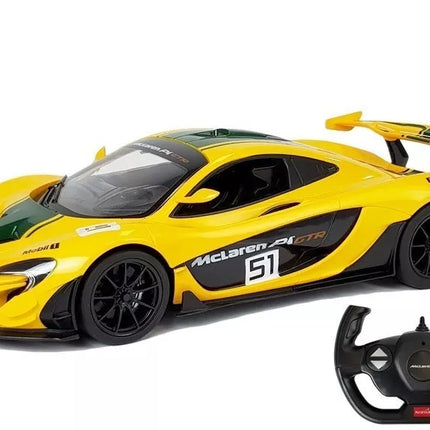 McLaren P1 GTR RASTAR 1:14 – geltonas nuotolinio valdymo automobilis (2.4G)